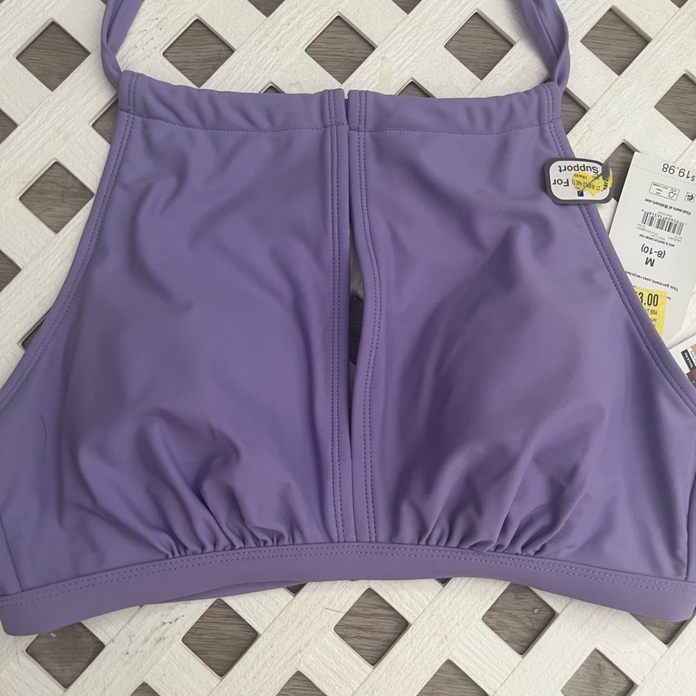 Time and Tru Women's Swim Top in Lavender